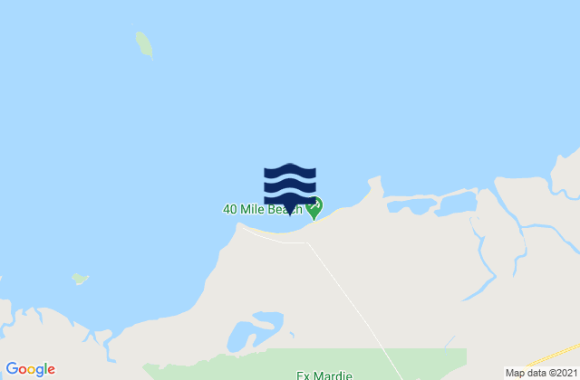 Karte der Gezeiten 40 Mile Beach, Australia