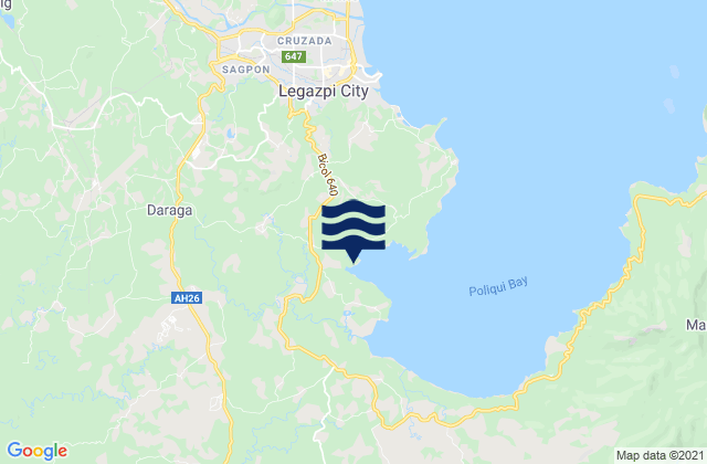 Karte der Gezeiten Aanislag, Philippines