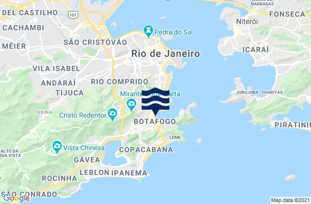 Karte der Gezeiten Abacateiro, Brazil