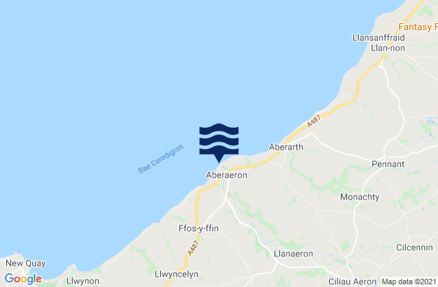 Karte der Gezeiten Aberaeron North Beach, United Kingdom