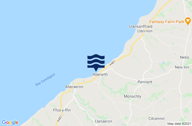 Karte der Gezeiten Aberarth Beach, United Kingdom