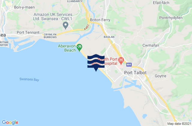 Karte der Gezeiten Aberavon Beach, United Kingdom