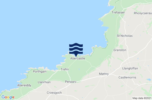 Karte der Gezeiten Abercastle Beach, United Kingdom