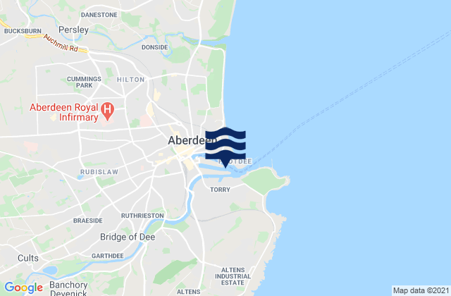 Karte der Gezeiten Aberdeen, United Kingdom