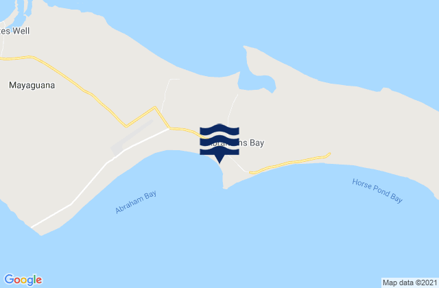 Karte der Gezeiten Abraham’s Bay, Bahamas
