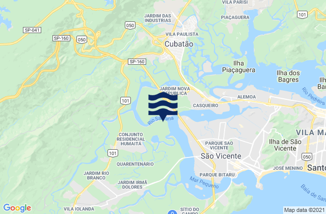 Karte der Gezeiten Abras, Brazil