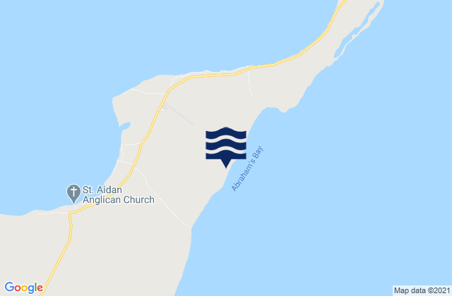 Karte der Gezeiten Acklins Island District, Bahamas