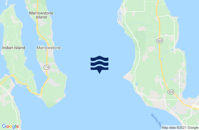 Karte der Gezeiten Admiralty Inlet (off Bush Point), United States