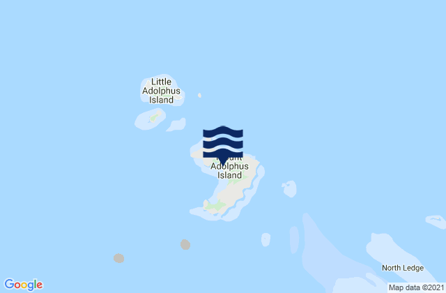 Karte der Gezeiten Adolphus Island, Australia