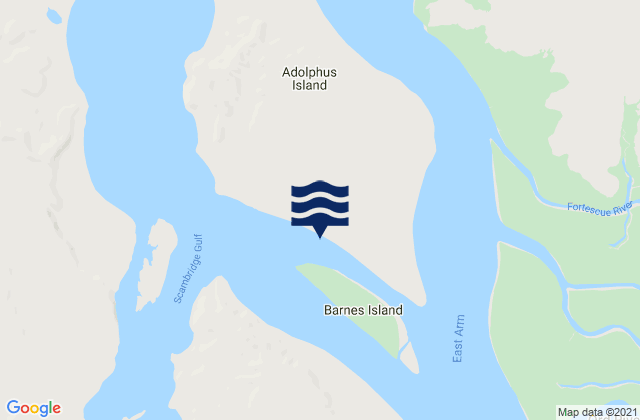 Karte der Gezeiten Adolphus Island, Australia