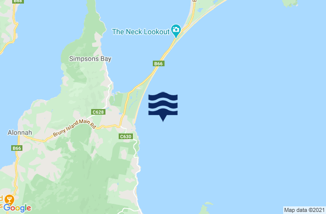 Karte der Gezeiten Adventure Bay, Australia