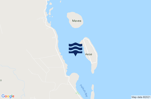 Karte der Gezeiten Aesi, New Caledonia