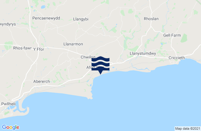 Karte der Gezeiten Afon Wen Beach, United Kingdom