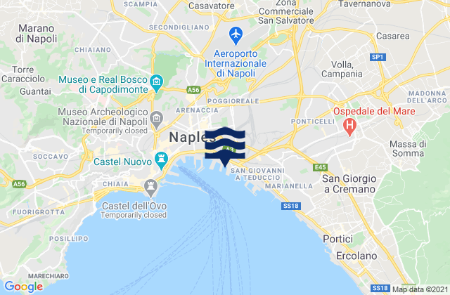 Karte der Gezeiten Afragola, Italy