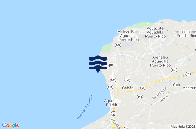 Karte der Gezeiten Aguadilla, Puerto Rico