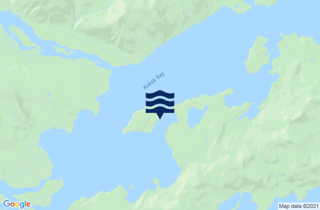 Karte der Gezeiten Aguchik Island Kukak Bay, United States