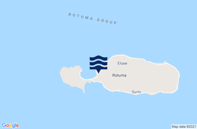 Karte der Gezeiten Ahau, Fiji