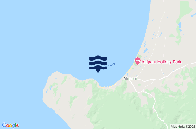 Karte der Gezeiten Ahipara Bay, New Zealand