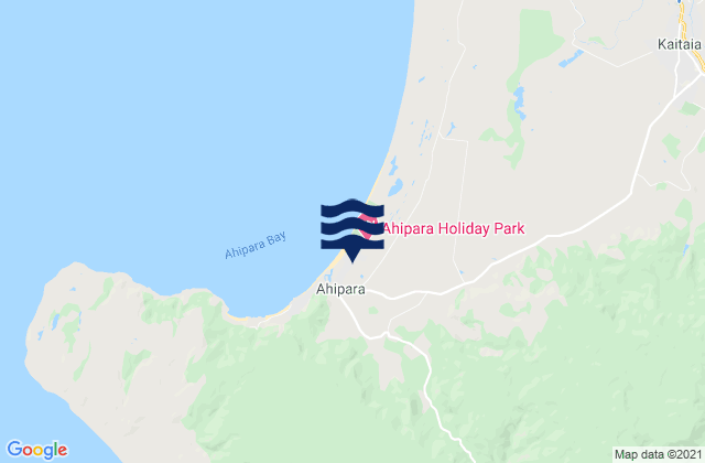 Karte der Gezeiten Ahipara, New Zealand