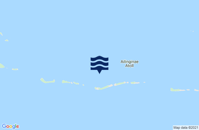 Karte der Gezeiten Ailinginae Atoll, Marshall Islands