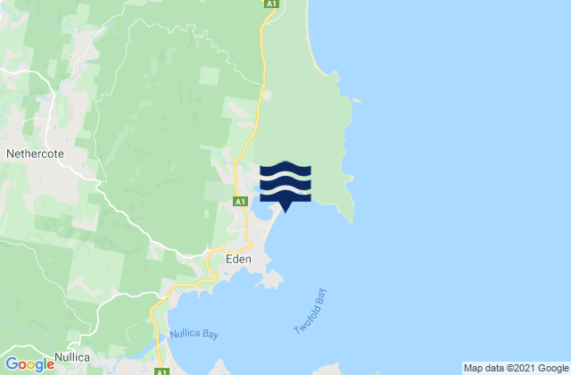 Karte der Gezeiten Aisling's Beach, Australia