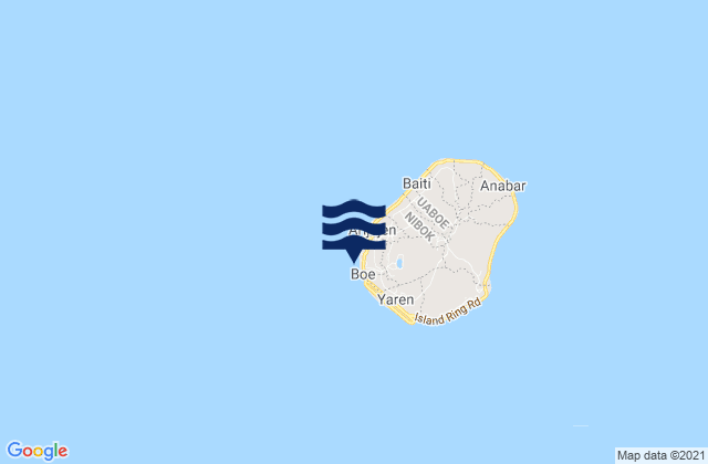 Karte der Gezeiten Aiwo District, Nauru