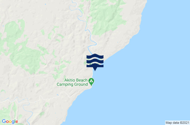 Karte der Gezeiten Akitio River Entrance, New Zealand