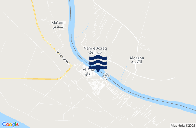 Karte der Gezeiten Al Fāw, Iraq
