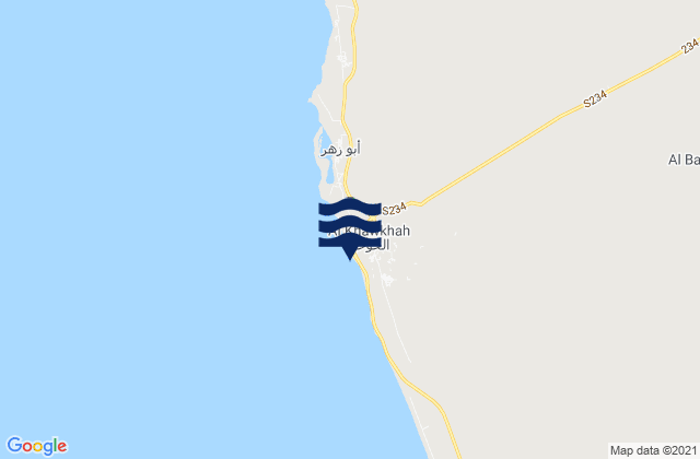 Karte der Gezeiten Al Khawkhah, Yemen