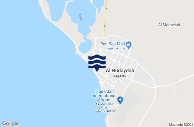 Karte der Gezeiten Al Ḩudaydah, Yemen