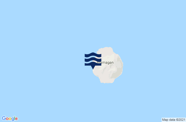 Karte der Gezeiten Alamagan Island, Northern Mariana Islands