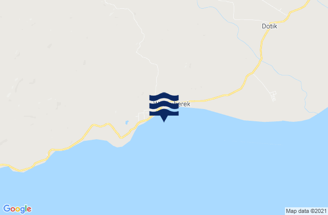 Karte der Gezeiten Alas, Timor Leste