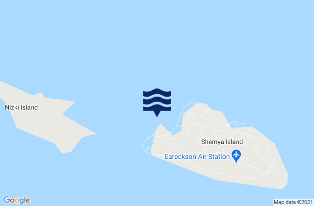 Karte der Gezeiten Alcan Harbor Shemya Island, Russia