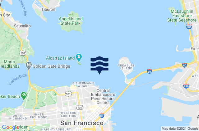 Karte der Gezeiten Alcatraz Island .8 mi E, United States