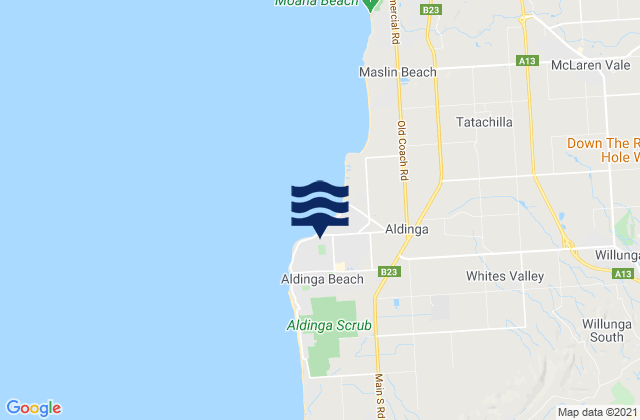 Karte der Gezeiten Aldinga Beach, Australia