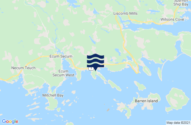 Karte der Gezeiten Alera Bay Penkegnei Bay, Russia