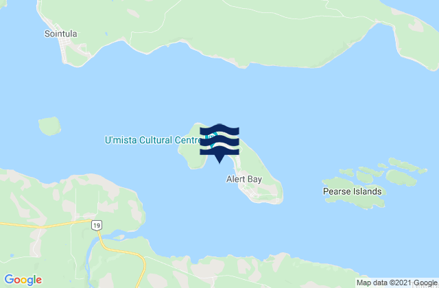 Karte der Gezeiten Alert Bay, Canada