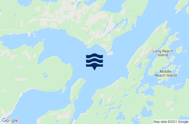 Karte der Gezeiten Alexander Bay, Canada