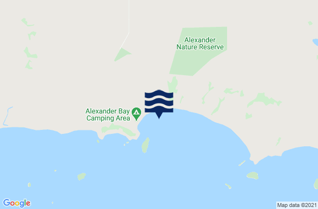 Karte der Gezeiten Alexander Bay, Australia
