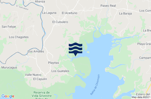 Karte der Gezeiten Alianza, Honduras