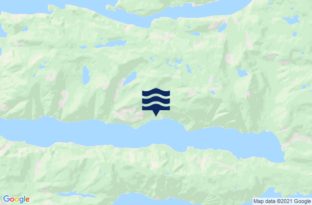 Karte der Gezeiten Alison Sound, Canada