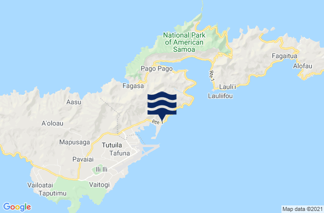 Karte der Gezeiten Alofau Gas Station, American Samoa
