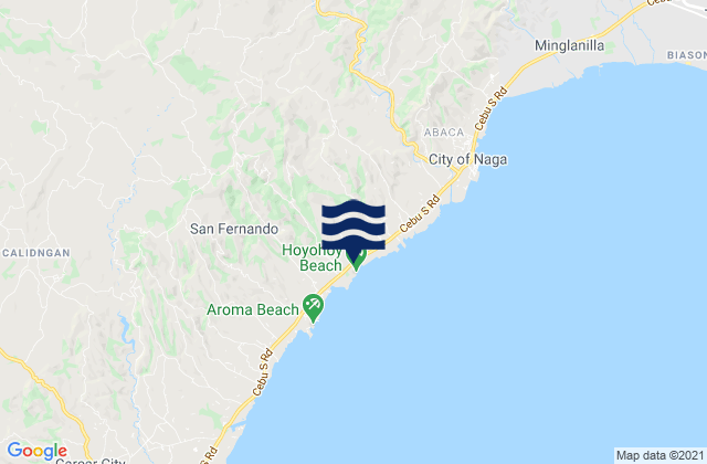 Karte der Gezeiten Alpaco, Philippines