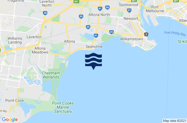 Karte der Gezeiten Altona Bay, Australia