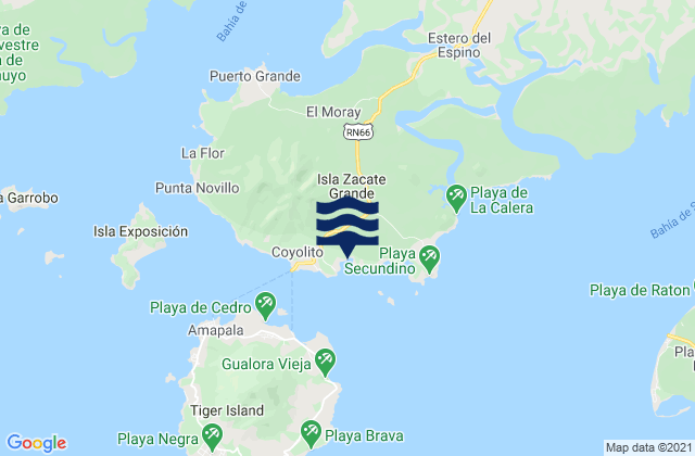 Karte der Gezeiten Amapala, Honduras