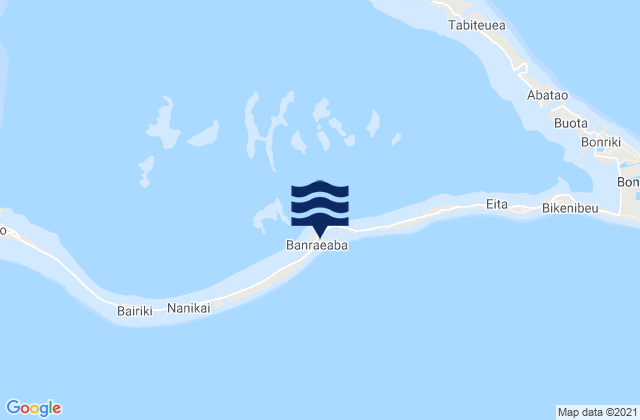 Karte der Gezeiten Ambo Village, Kiribati