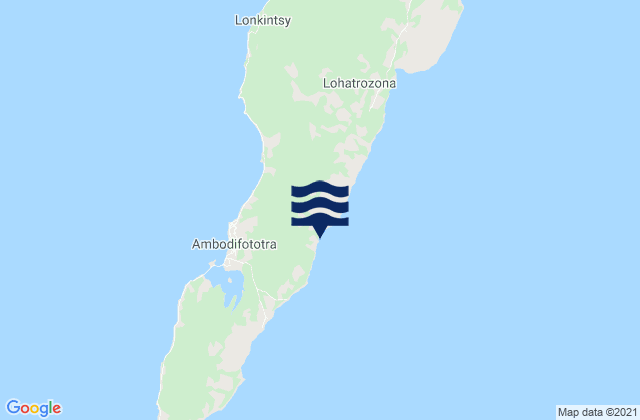 Karte der Gezeiten Ambodifotatra, Madagascar