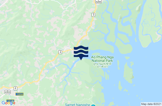 Karte der Gezeiten Amphoe Takua Thung, Thailand