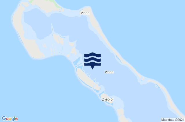 Karte der Gezeiten Anaa, French Polynesia