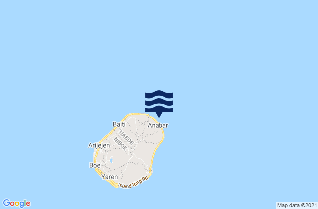 Karte der Gezeiten Anabar District, Nauru